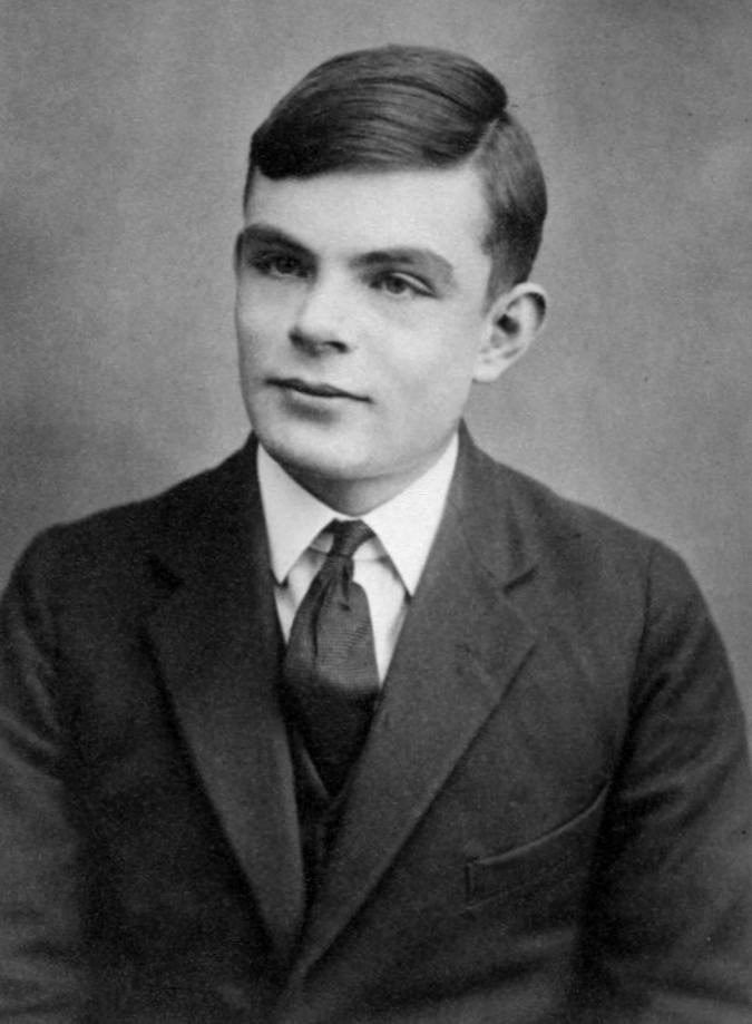 Alan Turing as a teenager, in a school photograph.